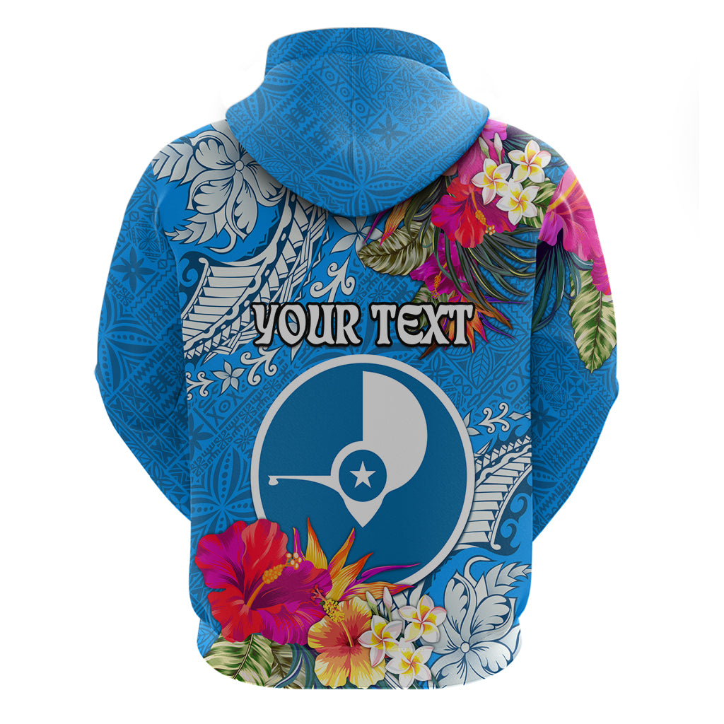 Yap Day Hoodie Tapa Pattern with Hisbiscus LT03 - Polynesian Pride