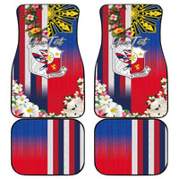 Personalised Hawaii and Philippines Together Car Mats The Emblems with Cultural Symbols Blue-White-Red Tricolor