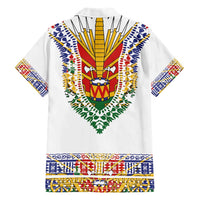 Haiti Flag Traditional Dashiki Family Matching Short Sleeve Bodycon Dress and Hawaiian Shirt White Color - Polynesian Pride