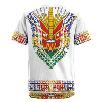 Haiti Flag Traditional Dashiki Rugby Jersey White Color - Polynesian Pride