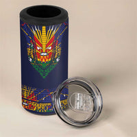 Haiti Flag Traditional Dashiki 4 in 1 Can Cooler Tumbler Black Color - Polynesian Pride