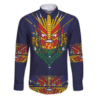 Haiti Flag Traditional Dashiki Family Matching Short Sleeve Bodycon Dress and Hawaiian Shirt Black Color - Polynesian Pride