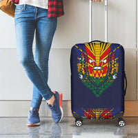 Haiti Flag Traditional Dashiki Luggage Cover Black Color - Polynesian Pride