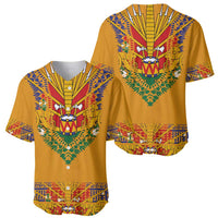Haiti Flag Traditional Dashiki Baseball Jersey Yellow Color - Polynesian Pride