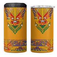 Haiti Flag Traditional Dashiki 4 in 1 Can Cooler Tumbler Yellow Color - Polynesian Pride