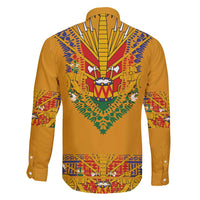 Haiti Flag Traditional Dashiki Family Matching Puletasi and Hawaiian Shirt Yellow Color - Polynesian Pride