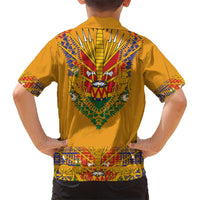 Haiti Flag Traditional Dashiki Hawaiian Shirt Yellow Color - Polynesian Pride