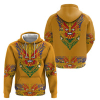 Haiti Flag Traditional Dashiki Hoodie Yellow Color - Polynesian Pride