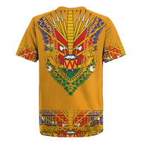 Haiti Flag Traditional Dashiki Rugby Jersey Yellow Color - Polynesian Pride