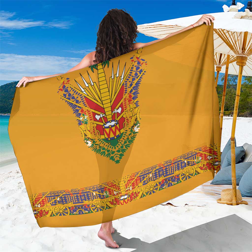Haiti Flag Traditional Dashiki Sarong Yellow Color - Polynesian Pride