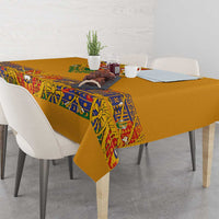 Haiti Flag Traditional Dashiki Tablecloth Yellow Color - Polynesian Pride