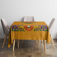 Haiti Flag Traditional Dashiki Tablecloth Yellow Color - Polynesian Pride