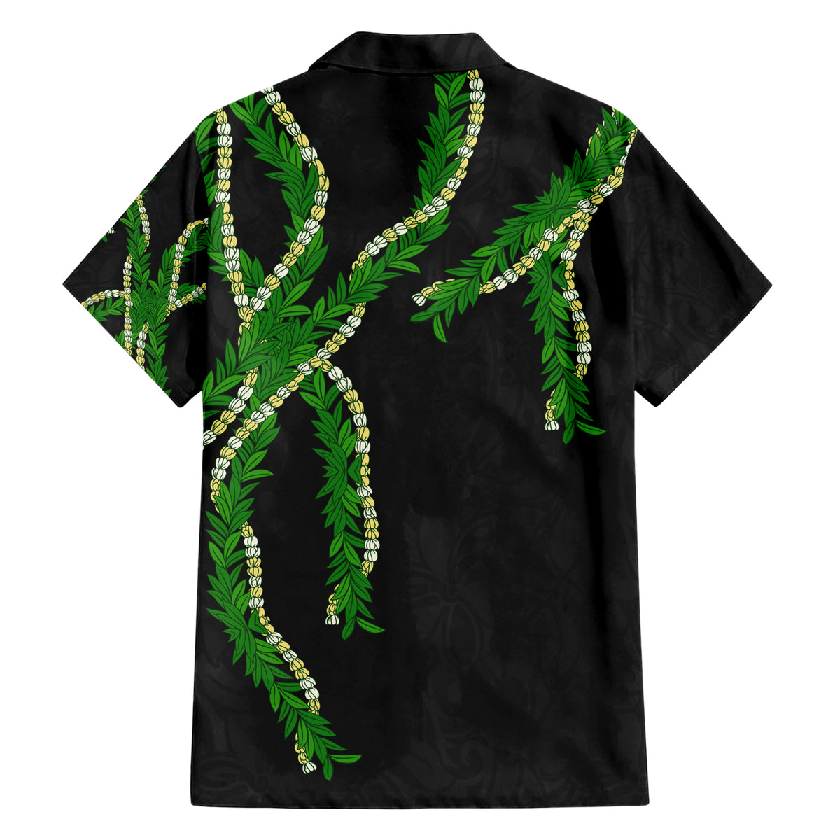 Hawaii Maile Lei Hawaiian Shirt Aloha Black Color