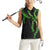 Hawaii Maile Lei Women Sleeveless Polo Shirt Aloha Black Color