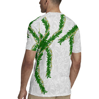 Hawaii Maile Lei Rugby Jersey Aloha White Color