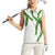 Hawaii Maile Lei Women Sleeveless Polo Shirt Aloha White Color