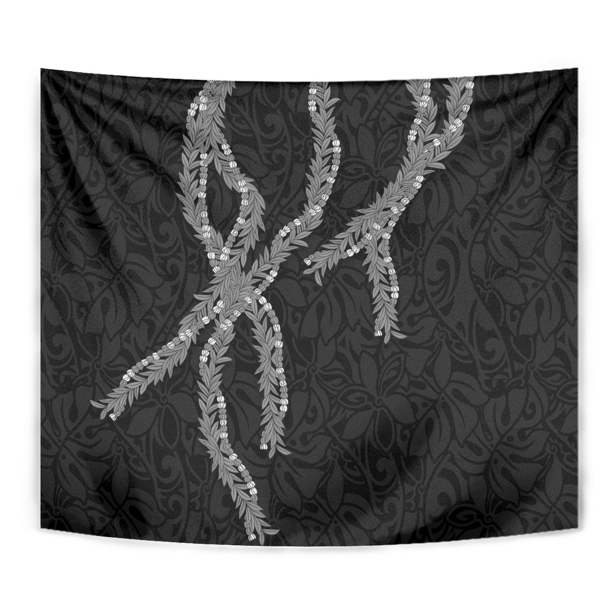 Hawaii Maile Lei Tapestry Aloha Grayscale Color LT03 - Polynesian Pride