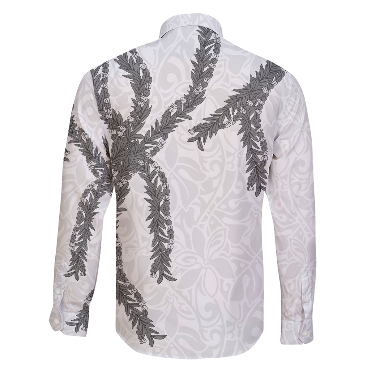 Hawaii Maile Lei Family Matching Short Sleeve Bodycon Dress and Hawaiian Shirt Aloha The Grey Color