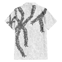 Hawaii Maile Lei Family Matching Tank Maxi Dress and Hawaiian Shirt Aloha The Grey Color