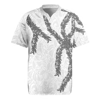 Hawaii Maile Lei Rugby Jersey Aloha The Grey Color