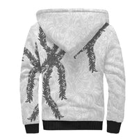 Hawaii Maile Lei Sherpa Hoodie Aloha The Grey Color