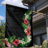 Hawaii Tropical Flowers and Leaves Garden Flag Tapa Pattern Colorful Mode