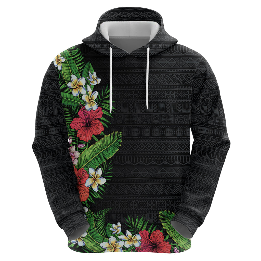Hawaii Tropical Flowers and Leaves Zip Hoodie Tapa Pattern Colorful Mode