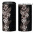 Hawaii Tropical Flowers and Leaves 4 in 1 Can Cooler Tumbler Tapa Pattern Grayscale Mode