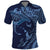 Hawaiian Manta Ray and Polynesian Tribal Tattoo Polo Shirt Dark Navy Color LT03