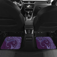 Hawaiian Manta Ray and Polynesian Tribal Tattoo Car Mats Purple Color LT03