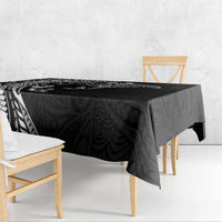 Hawaiian Manta Ray and Polynesian Tribal Tattoo Tablecloth Black Color LT03 - Polynesian Pride