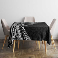 Hawaiian Manta Ray and Polynesian Tribal Tattoo Tablecloth Black Color LT03 - Polynesian Pride