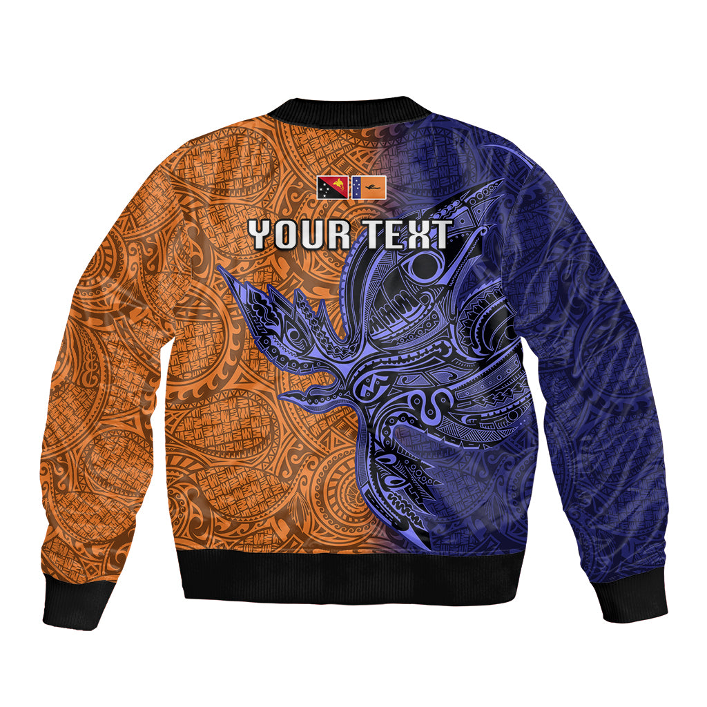 Custom Papua New Guinea New Ireland Province Bomber Jacket PNG Birds Of Paradise Polynesian Arty Style LT03 - Polynesian Pride