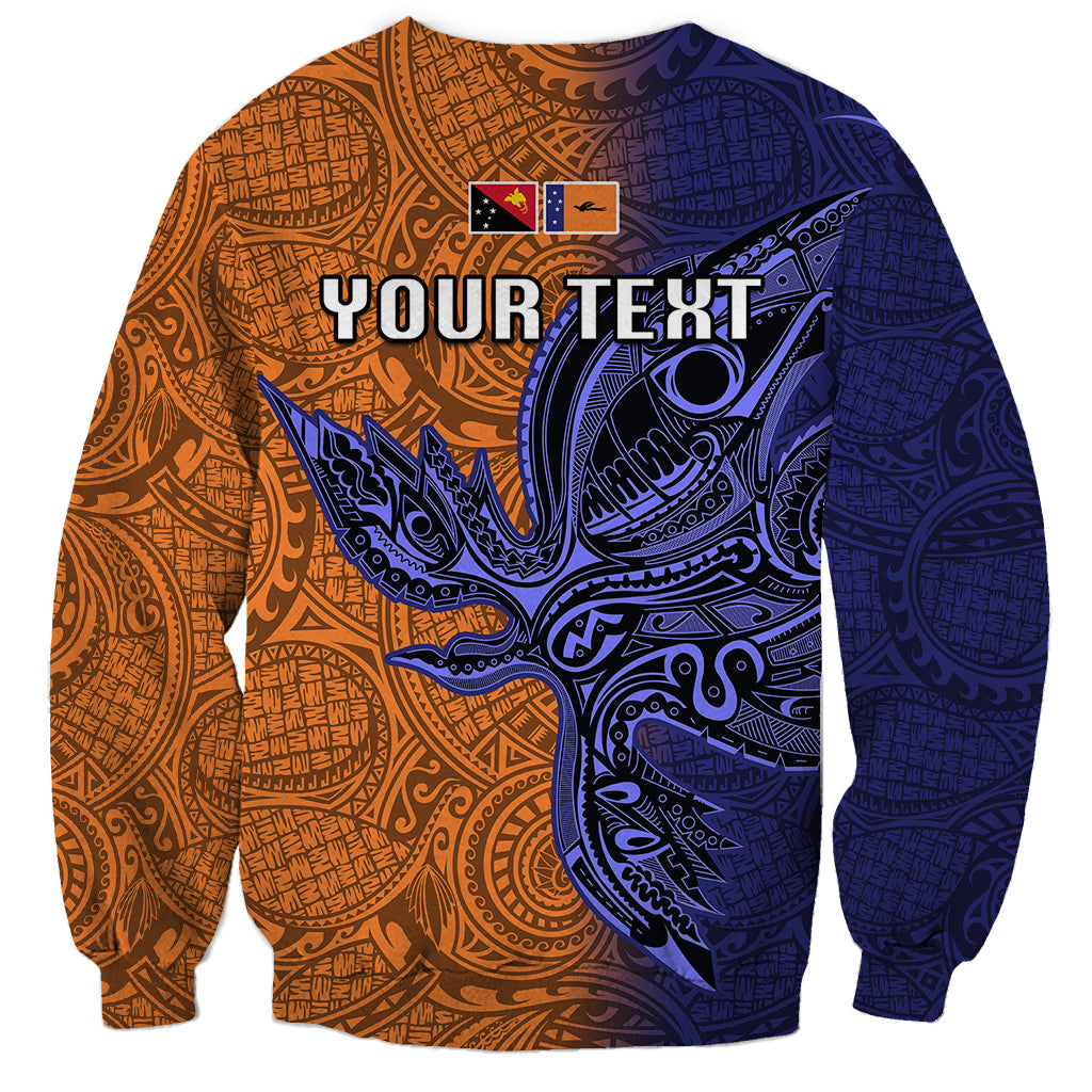Custom Papua New Guinea New Ireland Province Sweatshirt PNG Birds Of Paradise Polynesian Arty Style LT03 - Polynesian Pride