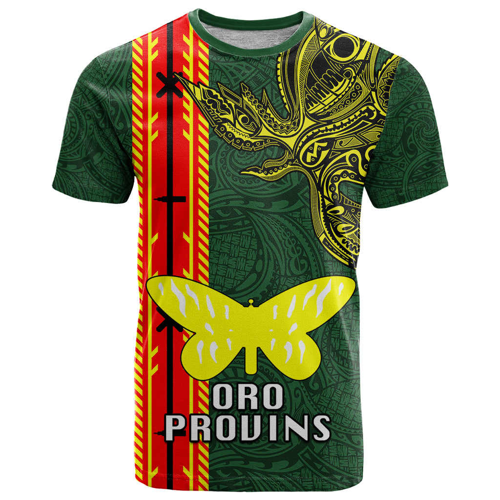 Papua New Guinea Oro Province T Shirt PNG Birds Of Paradise Polynesian Arty Style LT03 Green - Polynesian Pride