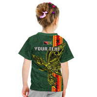 Custom Papua New Guinea Oro Province Kid T Shirt PNG Birds Of Paradise Polynesian Arty Style LT03 - Polynesian Pride