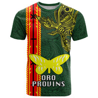 Custom Papua New Guinea Oro Province T Shirt PNG Birds Of Paradise Polynesian Arty Style LT03 Green - Polynesian Pride