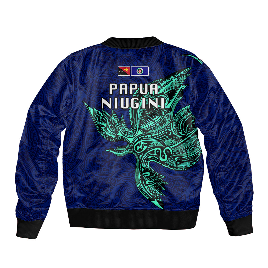 Papua New Guinea Bougainville Bomber Jacket PNG Birds Of Paradise Polynesian Arty Style LT03 - Polynesian Pride