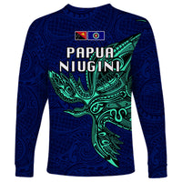 Papua New Guinea Bougainville Long Sleeve Shirt PNG Birds Of Paradise Polynesian Arty Style LT03 - Polynesian Pride