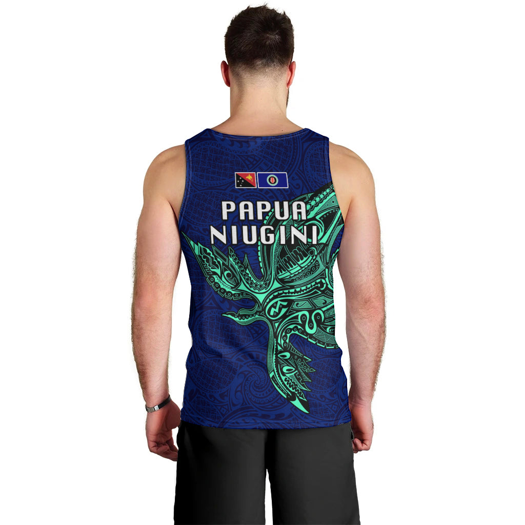 Papua New Guinea Bougainville Men Tank Top PNG Birds Of Paradise Polynesian Arty Style LT03 - Polynesian Pride