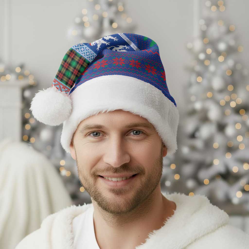 Scottish Christmas Santa Hat Xmas Royal Lions and Tartan - Polynesian Pride