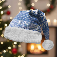 Scottish Christmas Santa Hat Scotland Thistle and Celtic Knot White-Blue Color - Polynesian Pride