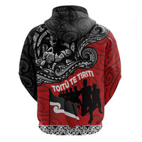 Aotearoa Toitu Te Tiriti Zip Hoodie Honoring Te Tiriti o Waitangi Maori Haka