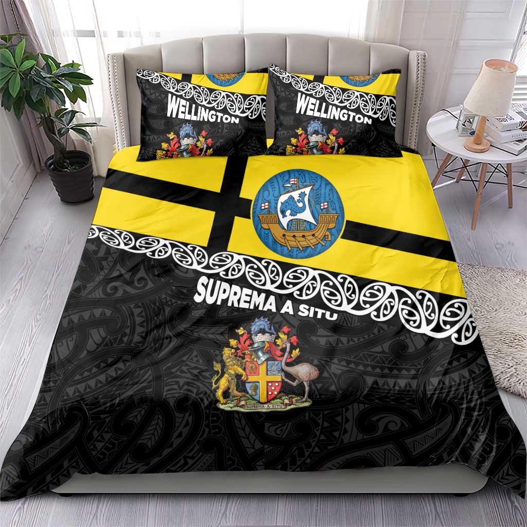 New Zealand Wellington Bedding Set The Capital's Emblems Flag and Koru Art LT03 - Polynesian Pride