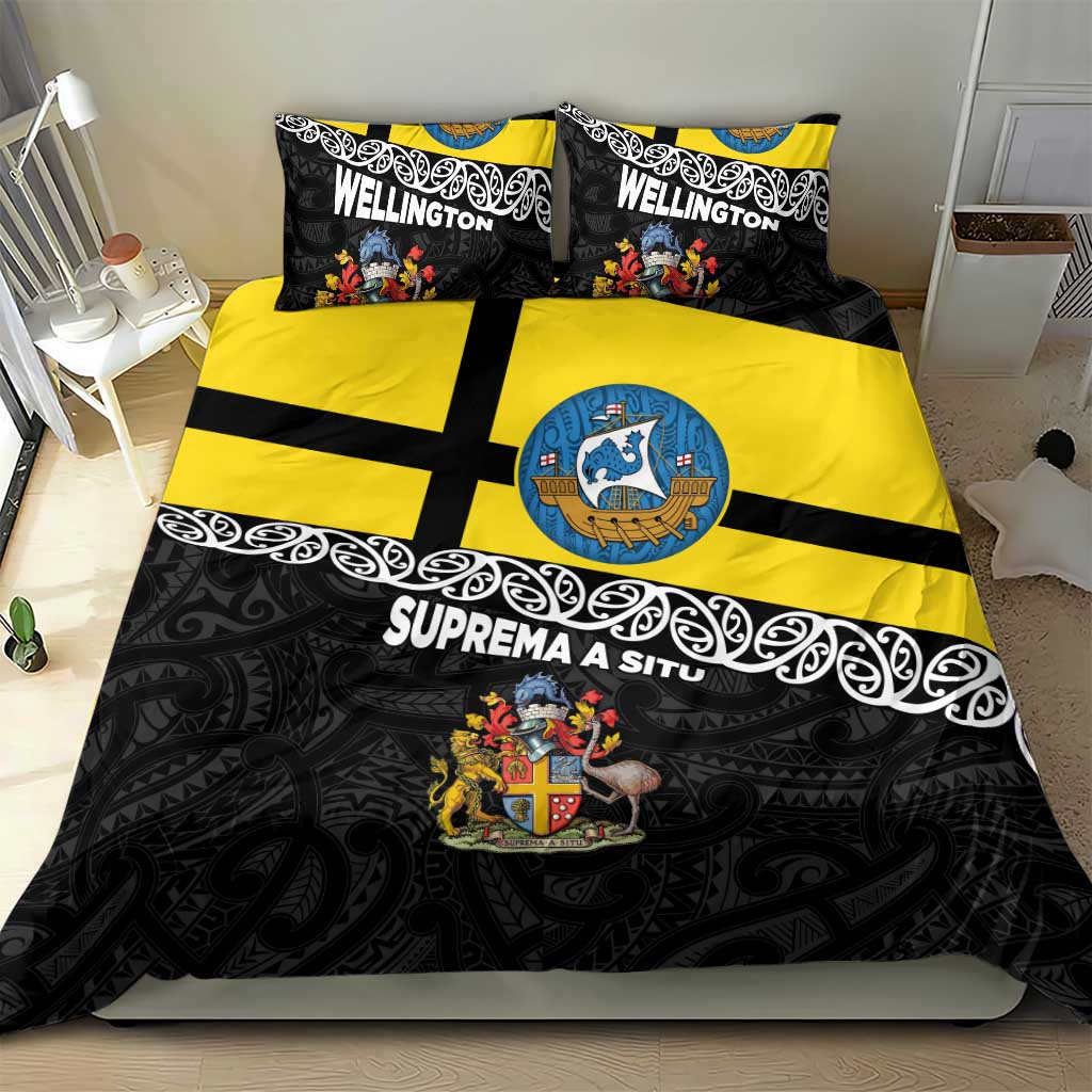 New Zealand Wellington Bedding Set The Capital's Emblems Flag and Koru Art LT03 - Polynesian Pride