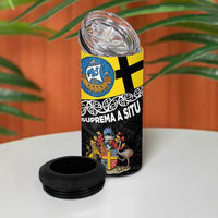 New Zealand Wellington 4 in 1 Can Cooler Tumbler The Capital's Emblems - Flag and Koru Art