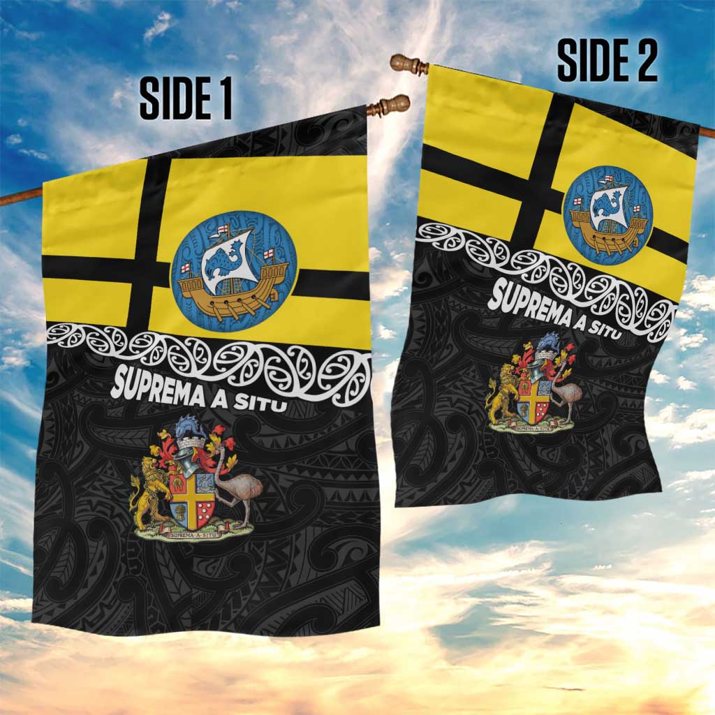 New Zealand Wellington Garden Flag The Capital's Emblems Flag and Koru Art