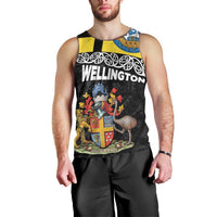 New Zealand Wellington Men Tank Top The Capital's Emblems Flag and Koru Art