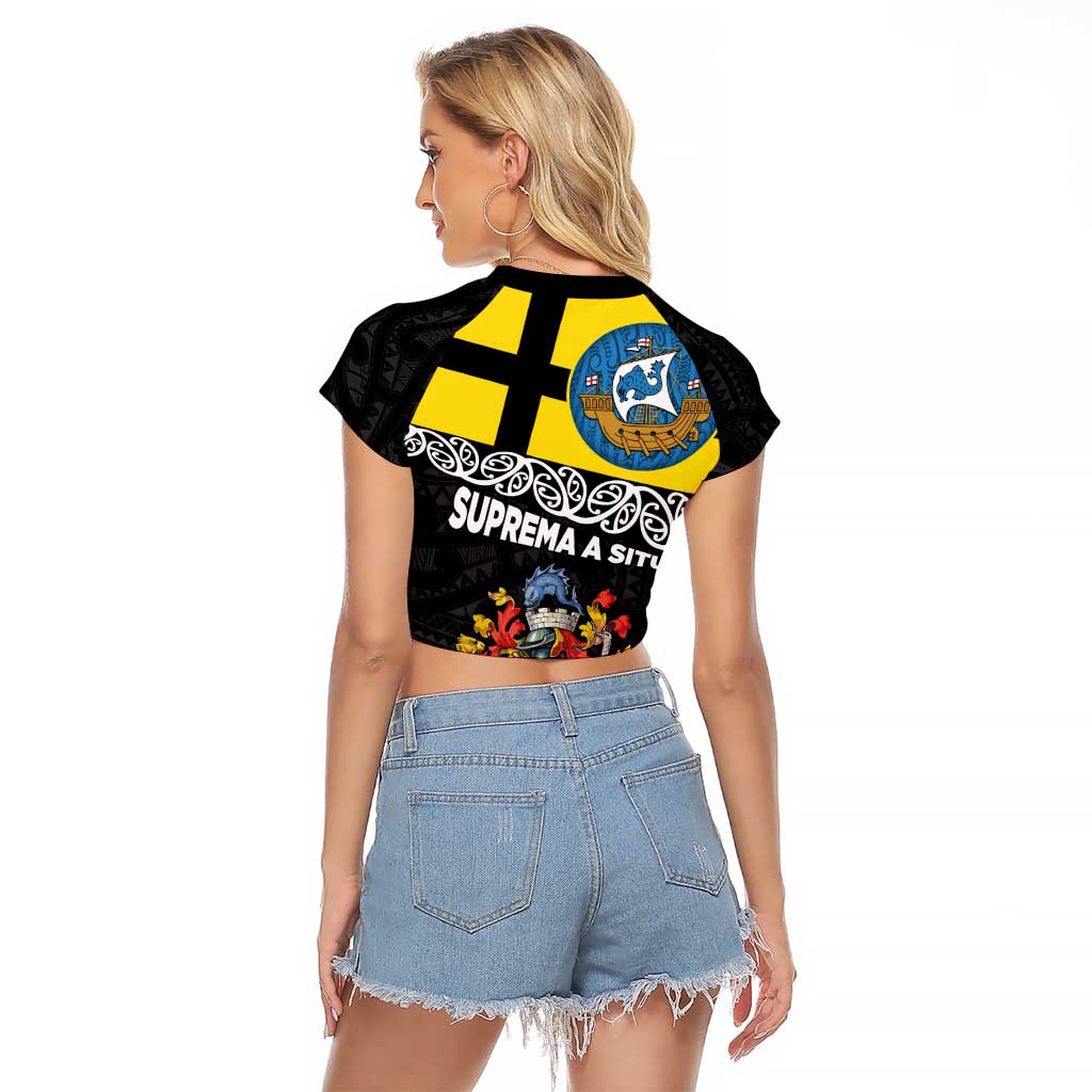 New Zealand Wellington Raglan Cropped T Shirt The Capital's Emblems Flag and Koru Art LT03 - Polynesian Pride