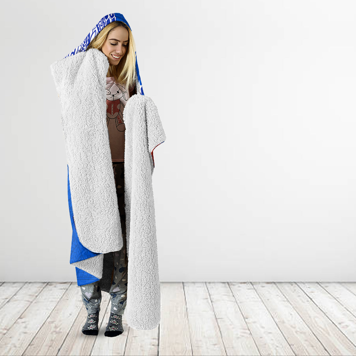 Personalised Samoa Coat Of Arms Hooded Blanket Hibiscus Polynesian Tattoo Pattern LT03 - Polynesian Pride